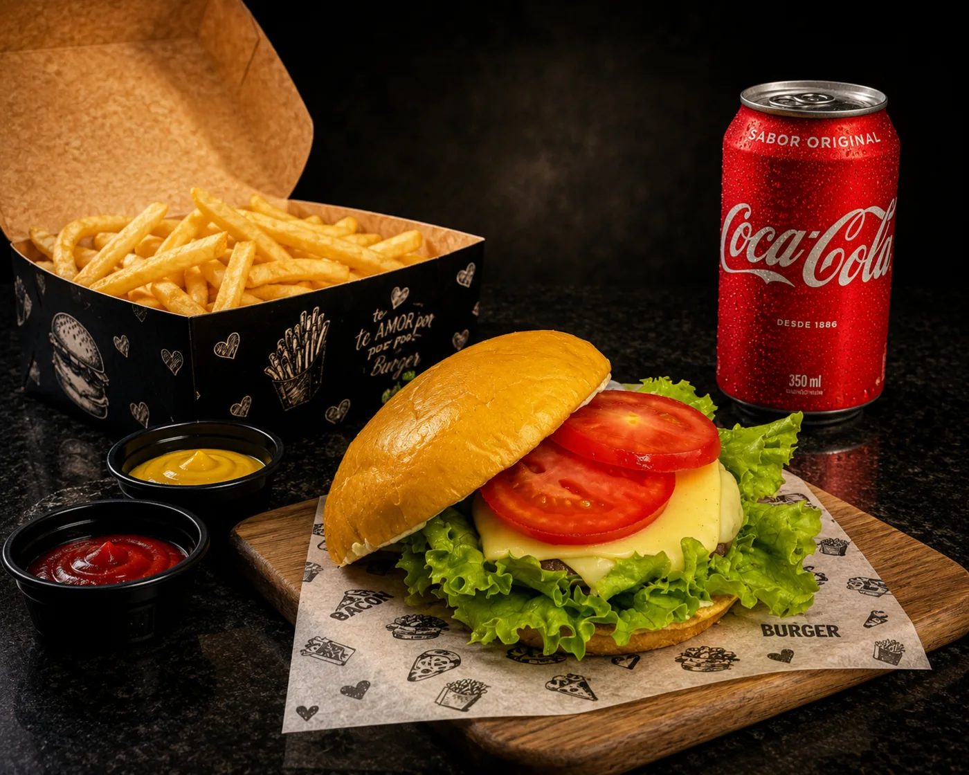 Combo Gran Salad com fritas e bebida